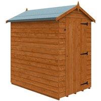 Buttercup Farm 6 x 4 Feet Value Apex 9mm Shed - Solid Wood/Softwood/Pine in Burnt Orange
