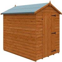Buttercup Farm 7 x 5 Feet Value Apex 9mm Shed - Solid Wood/Softwood/Pine in Burnt Orange