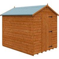 Buttercup Farm 8 x 6 Feet Value Apex 9mm Shed - Solid Wood/Softwood/Pine in Burnt Orange