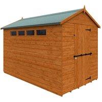 Buttercup Farm 10 x 6 Feet Security Apex 12mm Shed - Solid Wood/Softwood/Pine in Burnt Orange