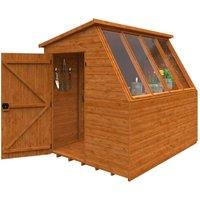 Buttercup Farm 8x6 Jewel Potting Shed 12mm Shed - L235 x W175 x H217 cm in Burnt Orange