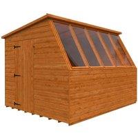 Buttercup Farm 10x8 Jewel Potting Shed 12mm Shed - L295 x W235 x H217 cm in Burnt Orange