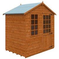 Buttercup Farm 5 x 7 Feet Simple Summer Room 12mm Shed - Solid Wood/Softwood/Pine in Burnt Orange
