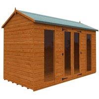 Buttercup Farm 12x6 Feet Full Pane Workman Apex 12mm Shed - Solid Wood/Softwood/Pine in Burnt Orange