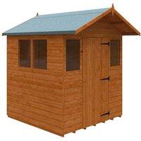 Buttercup Farm 6 x 6 Feet Cabin 12mm Shed - Solid Wood/Softwood/Pine in Burnt Orange