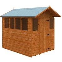 Buttercup Farm 8 x 6 Feet Cabin 12mm Shed - Solid Wood/Softwood/Pine in Burnt Orange