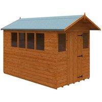 Buttercup Farm 10x6 Cabin 12mm Shed - L295xW175xH229.7 cm - Solid Wood/Softwood/Pine in Burnt Orange