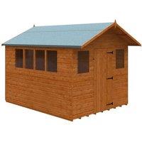 Buttercup Farm 10 x 8 Feet Cabin 12mm Shed - Solid Wood/Softwood/Pine in Burnt Orange