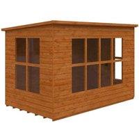 Buttercup Farm 10 x 6 Feet Penthouse 12mm Shed - Solid Wood/Softwood/Pine in Burnt Orange