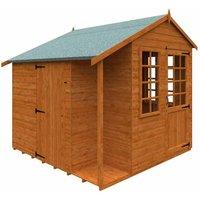 Buttercup Farm 8 x 8 Feet Multi 12mm Shed - Solid Wood/Softwood/Pine in Burnt Orange