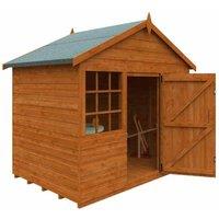 Buttercup Farm 4 x 6 Feet Wendyhouse 12mm Shed - Solid Wood/Softwood/Pine in Burnt Orange