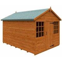 Buttercup Farm 8 x 6 Feet Wendyhouse 12mm Shed - Solid Wood/Softwood/Pine in Burnt Orange