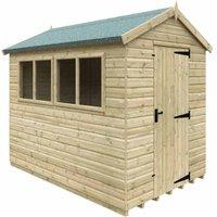 Buttercup Farm 9 x 6 Feet Apex Premier 16mm Shed - Solid Wood/Softwood/Pine in Natural