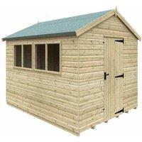Buttercup Farm 10 x 8 Feet Apex Premier 16mm Shed - Solid Wood/Softwood/Pine in Natural