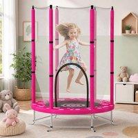 STILVORA Toddler Trampoline with Safety Net Pink