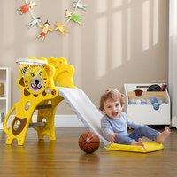 AIYAPLAY 2 in 1 Kids Slide for Indoor Use, for Ages 18-36 Months - Yellow
