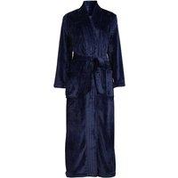 Lands' End Women's Plus Softest Fleece Long Dressing Gown in Navy | Size: 24-26
