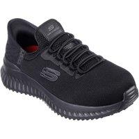 Skechers Women's Tilido Ombray Safety Trainers in Black | Size: 5
