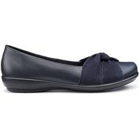 Hotter Women's Wide Fit 'Lark' Ballerinas in Navy | Size: 6