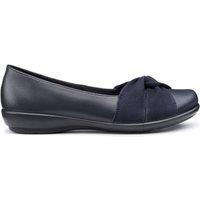 Hotter Women's Wide Fit 'Lark' Ballerinas in Navy | Size: 7.5