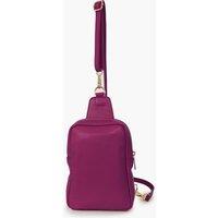 Sarta Women's Tara Pebbled Italian Leather Crossbody Sling Bag in Red