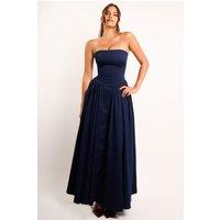 Jaded Rose Women's Edith Bandeau Corset Maxi Dress in Deep Blue in Dark Blue | Size: 6