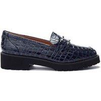 Moda In Pelle Women's 'Egoma' Patent Mocc Croc Loafers in Navy | Size: 4
