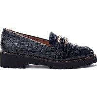 Moda In Pelle Women's 'Egoma' Patent Mocc Croc Loafers in Black | Size: 6