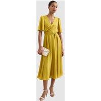Phase Eight Women's Petite Abbie Midi Dress in Mustard | Size: 16