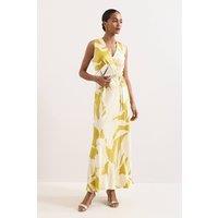 Phase Eight Women's Paula Floral Maxi Dress in Mustard | Size: 8