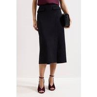 Phase Eight Women's Phoebe Ponte Skirt in Black | Size: 14