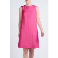 Kettlewell Women's Sleeveless Linen Shift Dress in Fuchsia | Size: 8