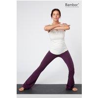 Asquith London Women's Crossed Waist Flare Pants in Aubergine | Size: Large