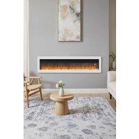 Living and Home 50 Inch Electric Fireplace with Remote in White