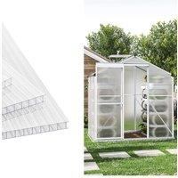Living and Home 24Pcs Clear Polycarbonate Sheets for Greenhouse Covering