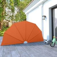Berkfield Home Collapsible Terrace Side Awning Terracotta 160 cm in Brown