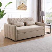 Flintshire Furniture Ltd Carys 2 Seater Pull Out Sofa Bed in Beige