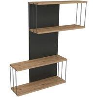 CALICOSY Wall Shelf With 2 Niches, H96 Cm, DESTAN in Grey