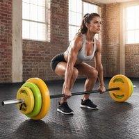 STILVORA 20 kg Adjustable Barbell Set with Non-slip Handle