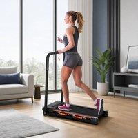 STILVORA Folding Treadmill with LCD Display & Remote Control in Black