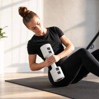 STILVORA Adjustable Dumbbell Set 5 kg with Spring-Loaded Buckle in White