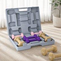 STILVORA Dumbbell Set with Carry Case in Grey
