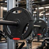 STILVORA Weight Plates Set 25 kg with Grip Holes Black