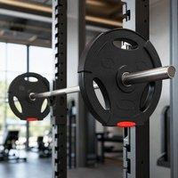 STILVORA Weight Plates Set with Grip Holes Black