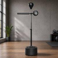 STILVORA Adjustable Boxing Stand with Reflex Bar in Black