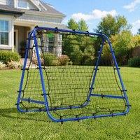 STILVORA Football Rebounder Net with Adjustable Angles Blue