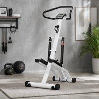 STILVORA Foldable Stepper Machine with LCD Monitor in White