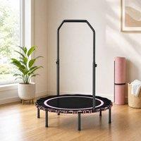 STILVORA Fitness Trampoline with Adjustable Handrail in Pink