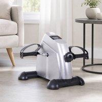 STILVORA Pedal Exerciser with LCD Monitor & Adjustable Resistance in Silver