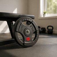 STILVORA 20 kg Weight Plate with Tri-Grips Black